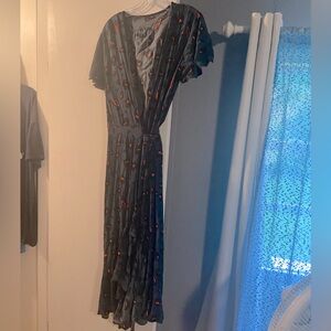 Blue/Dark Teal with Salmon Cheetah print size XL/XXL